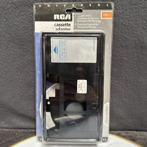 RCA VHS-C Cassette Adapter To Standard VHS Cassette VCA114 Universal Vintage